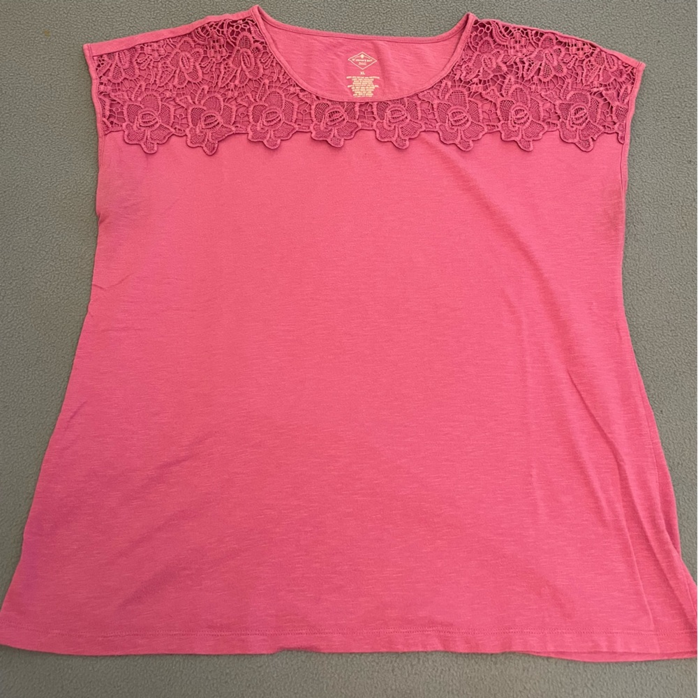 St Johns Bay Pink Lace Shirt